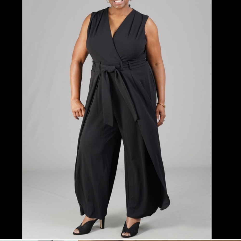 Shelby & Palmer Goji Berry color jumpsuit.